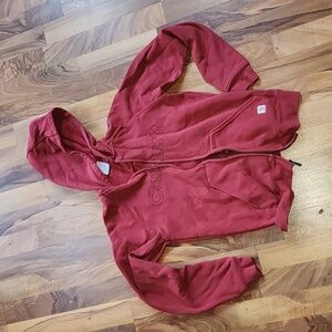 Carhartt Womens XS Maroon Zip up sweatshirt